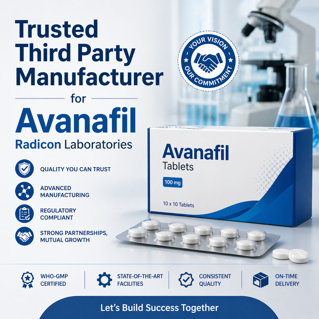 Trusted Third Party Manufacturer for Avanafil Radicon Laboratories